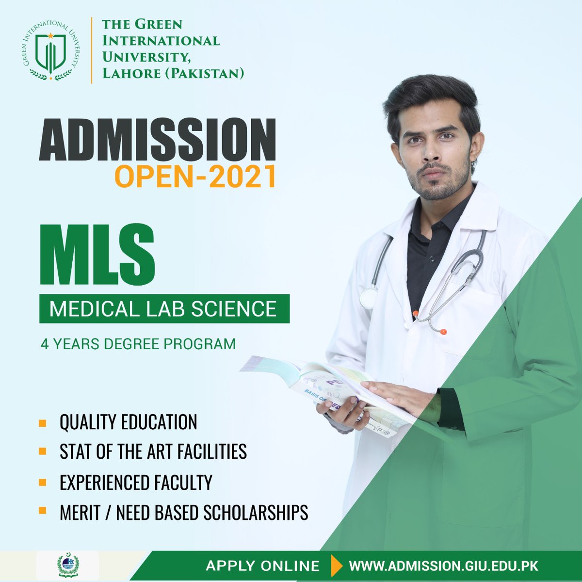 studyatgiu's tweet image. Become a Medical Lab Scientist.
Admission Open in BS Medical Laboratory Sciences at The Green International University 
Apply Now: admission.giu.edu.pk
Call Us: 03301980691 
#BSMLS #Medical #Labortary #Sciences #GIU #Admission #Education #University