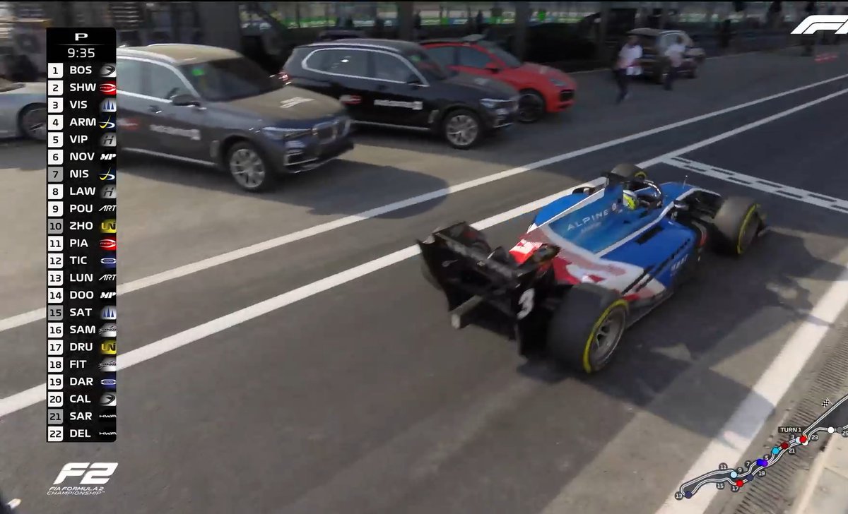 123pnz's tweet photo. Yo no soy de la FIA, pero no sé... si esos SUV a la entrada del pitlane los esconden un poquito más, pues tampoco pasaría nada. Creo yo, vamos. https://t.co/iZozlwqz9r