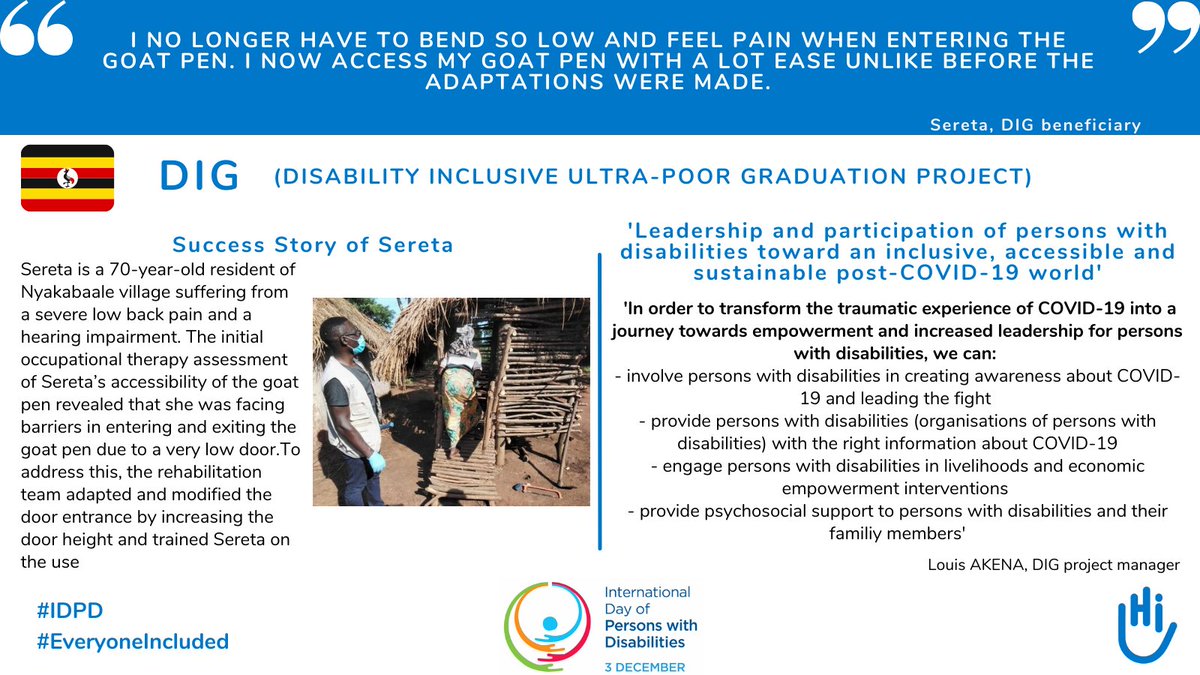 HI_EARegion's tweet photo. 🇺🇬 In Uganda, HI works with persons with disabilities in situation of extreme poverty on #inclusivelivelihood.
📍Gulu, Nwoya, Oyam and Kiryandongo districts.
#IDPD #EveryoneIncluded #DisabilityUG
@MinofHealthUG @WHOUganda @Cartier @TNLComFund https://t.co/XOmj7Y0dVk