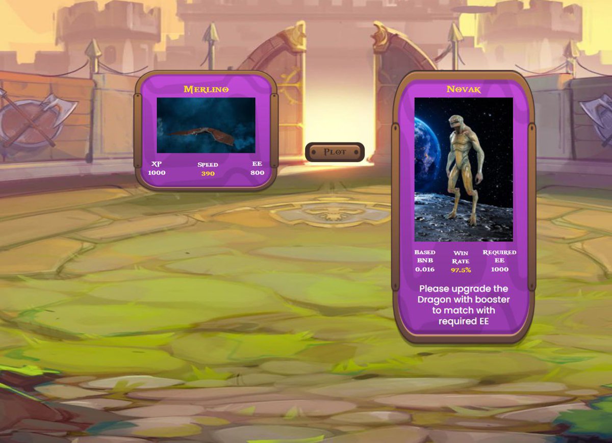 The Boosters are now ready and live for users to benefit 

More Enemies will be added

You can now upgrade your Dragons for more exciting fights as you earn rewards.

#Drachenlord #Drag #BSC  #PlayToEarn #Rewards #Booster #Defi #Gamefi