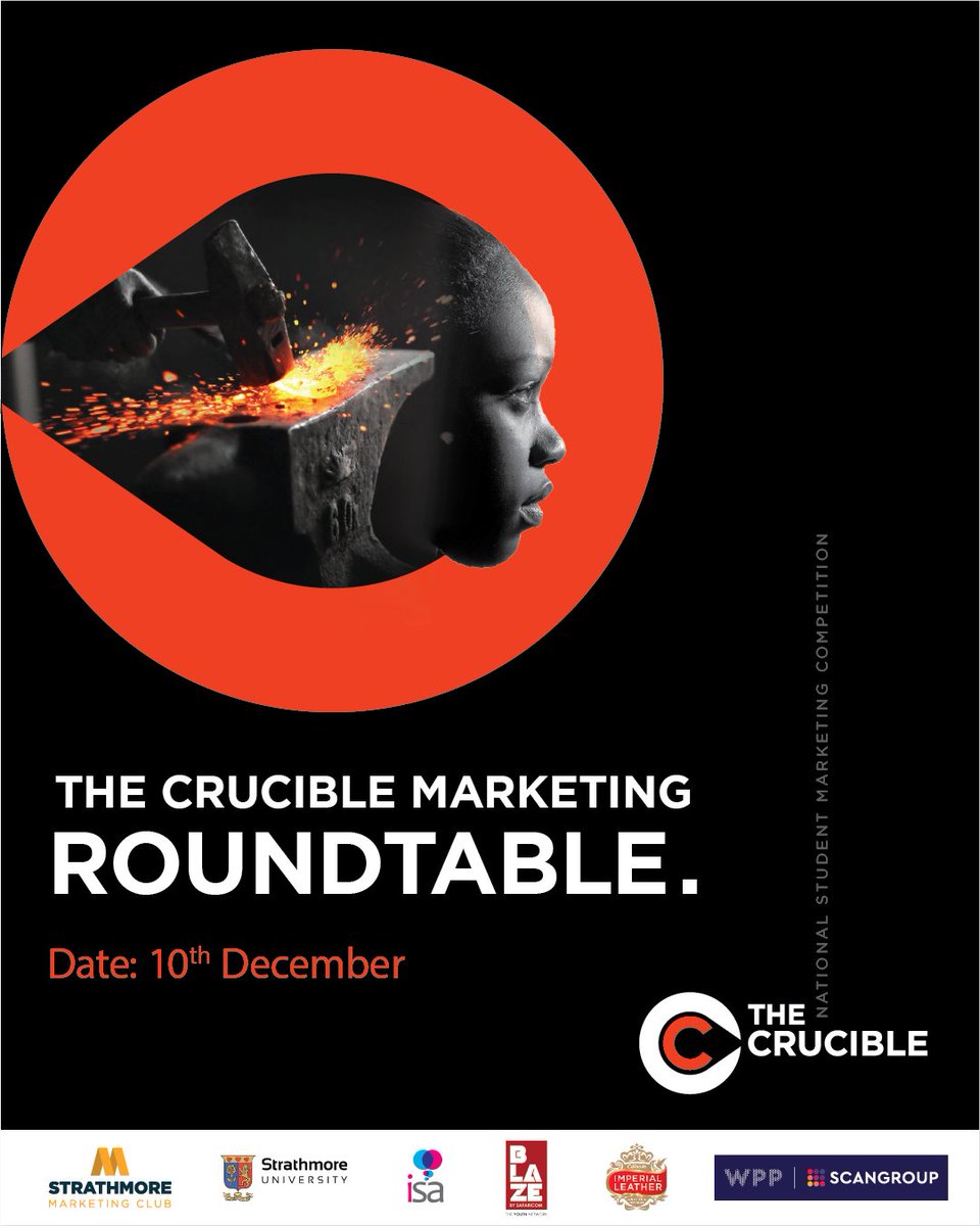 StrathMktgClub's tweet photo. A life-changing opportunity. An event where iron sharpens iron.

Come and network with some of the best marketing professionals and industry employers at the Crucible Roundtable event. Happening on 10th December 2021.
 
Limited space available. Register https://t.co/bf1RyonUp1 https://t.co/2s7t2ZhYZD