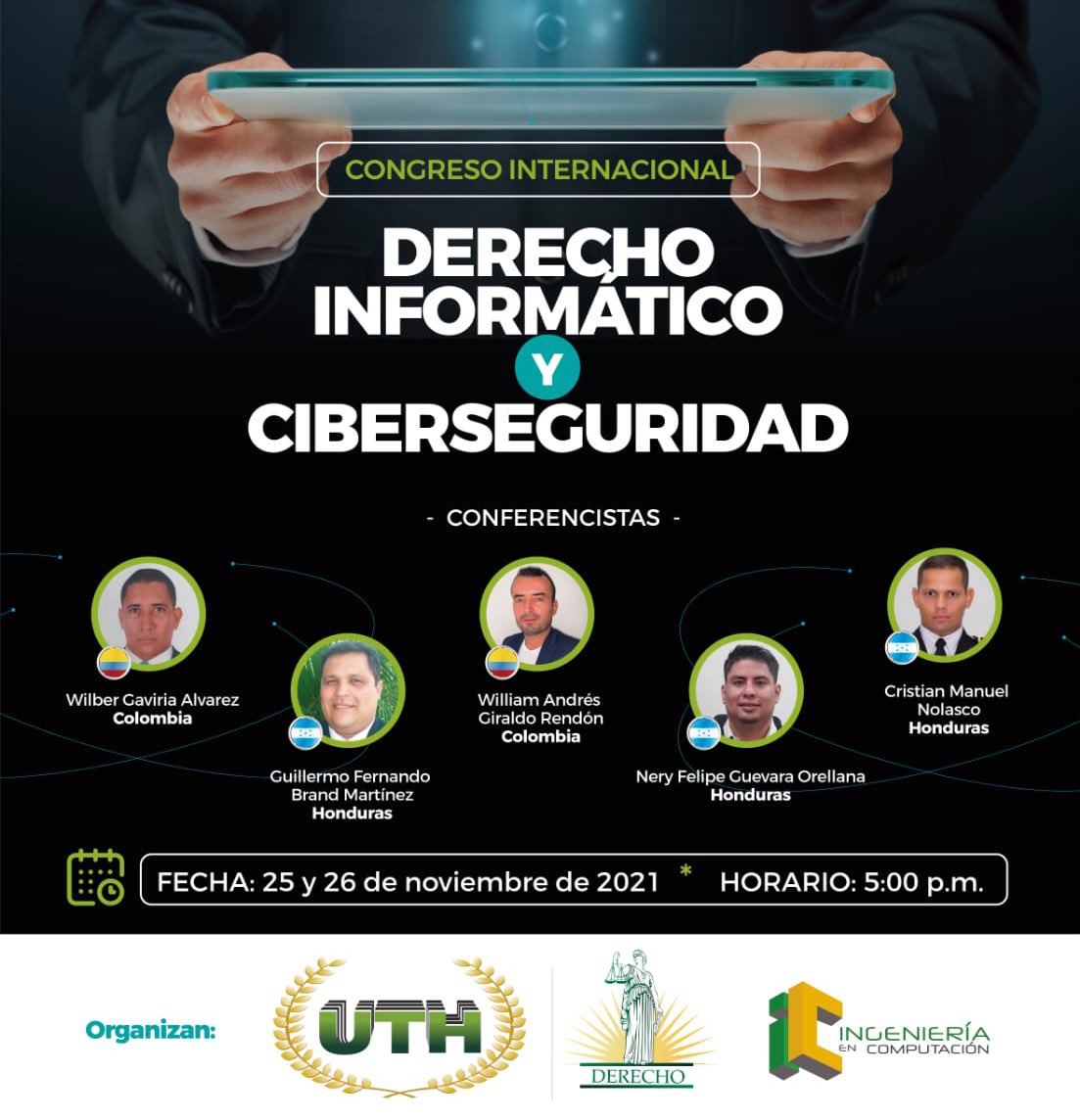 COLADCA's tweet photo. #DejandoHuella nuestro Presidente y Líder Capítulo #COLADCA Regional Antioquia Colombia 🇨🇴 Ing. Wilber Gaviria Alvarez, realizó excelente ponencia sobre “Ciberdelitos, difusión y prevencion” en el marco del Congreso Internacional Derecho Informática y y Ciberseguridad @UTHEDU 🇭🇳 https://t.co/DU1p21I5vW