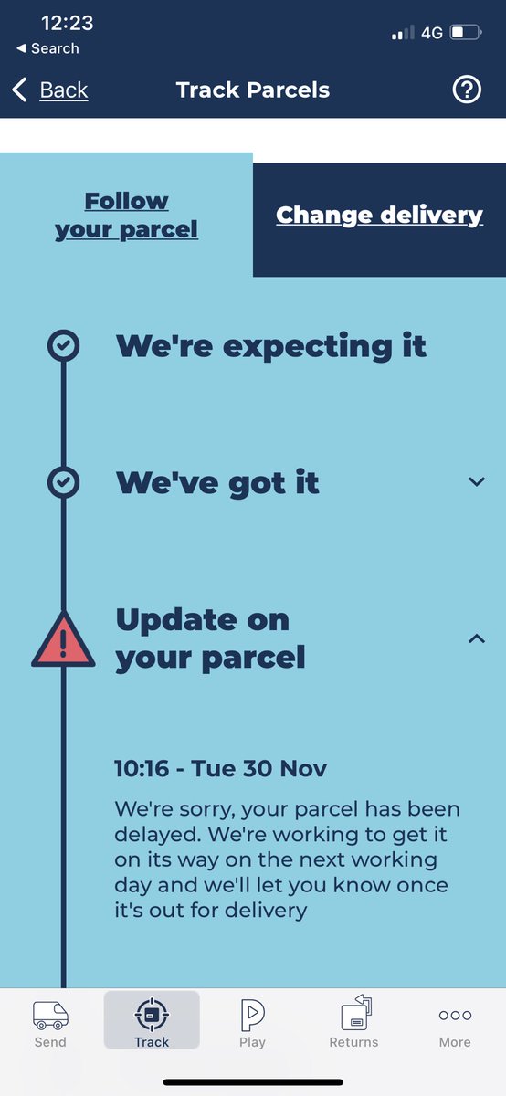 KayDonaldson's tweet photo. At this point not even sure why I use @Hermesparcels anymore. @YodelOnline have proved more reliable the last few weeks 😱 No update since Tuesday it’s been a week since I sent it next day delivery https://t.co/zhcV4xyiqR
