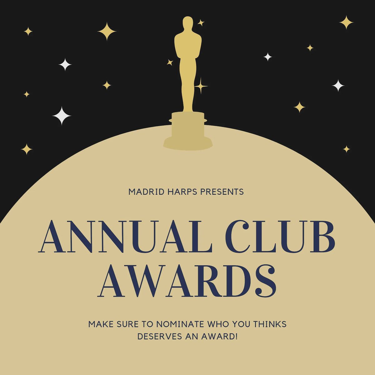 Make sure to cast your vote for the annual club awards happening tonight.

Vote for who you thinks deserves an award in our survey 
tinyurl.com/2p9h72ep
