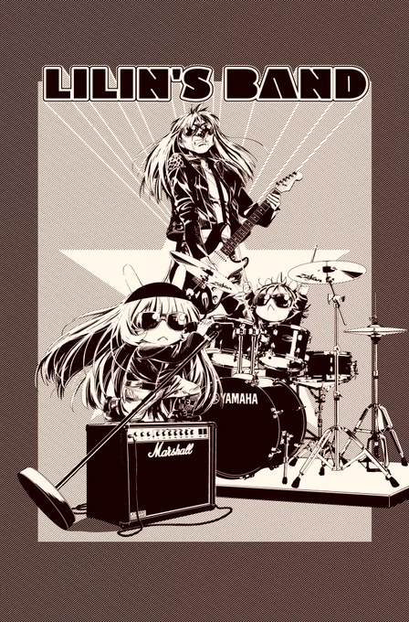 ⚡︎LILIN'S BAND⚡︎  LILIN(Vo.) LIRURU(Dr.) OOYA-san(Gt.)