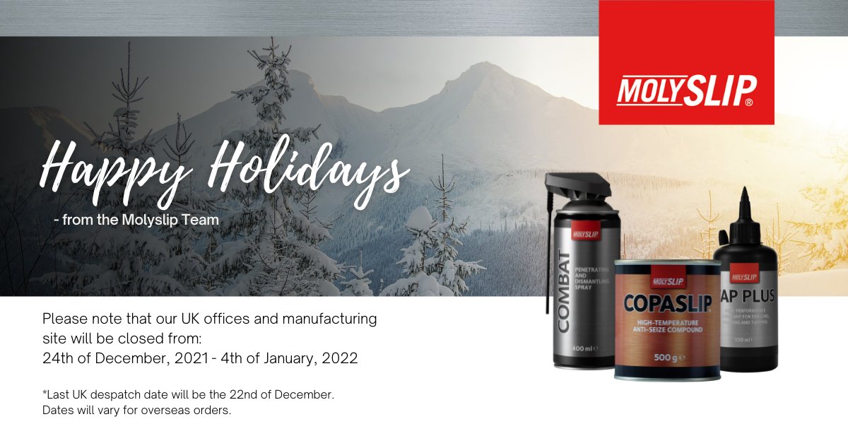 It's getting closer to that time of year again! Please note that our UK offices will be closed starting at noon on Friday, December 24th, 2021, and will reopen on Tuesday, January 4th, 2022 #HappyHolidays