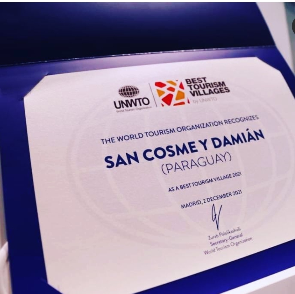 Felicidades a <a href="/Senatur_Py/">SENATUR</a> por el reconocimiento de San Cosme y San Damián como Best Tourism Villages de <a href="/UNWTO/">UN Tourism</a> ! Felices del reconocimiento a los atractivos del Camino de los Jesuitas: caminodelosjesuitas.com/atractivo-turi…