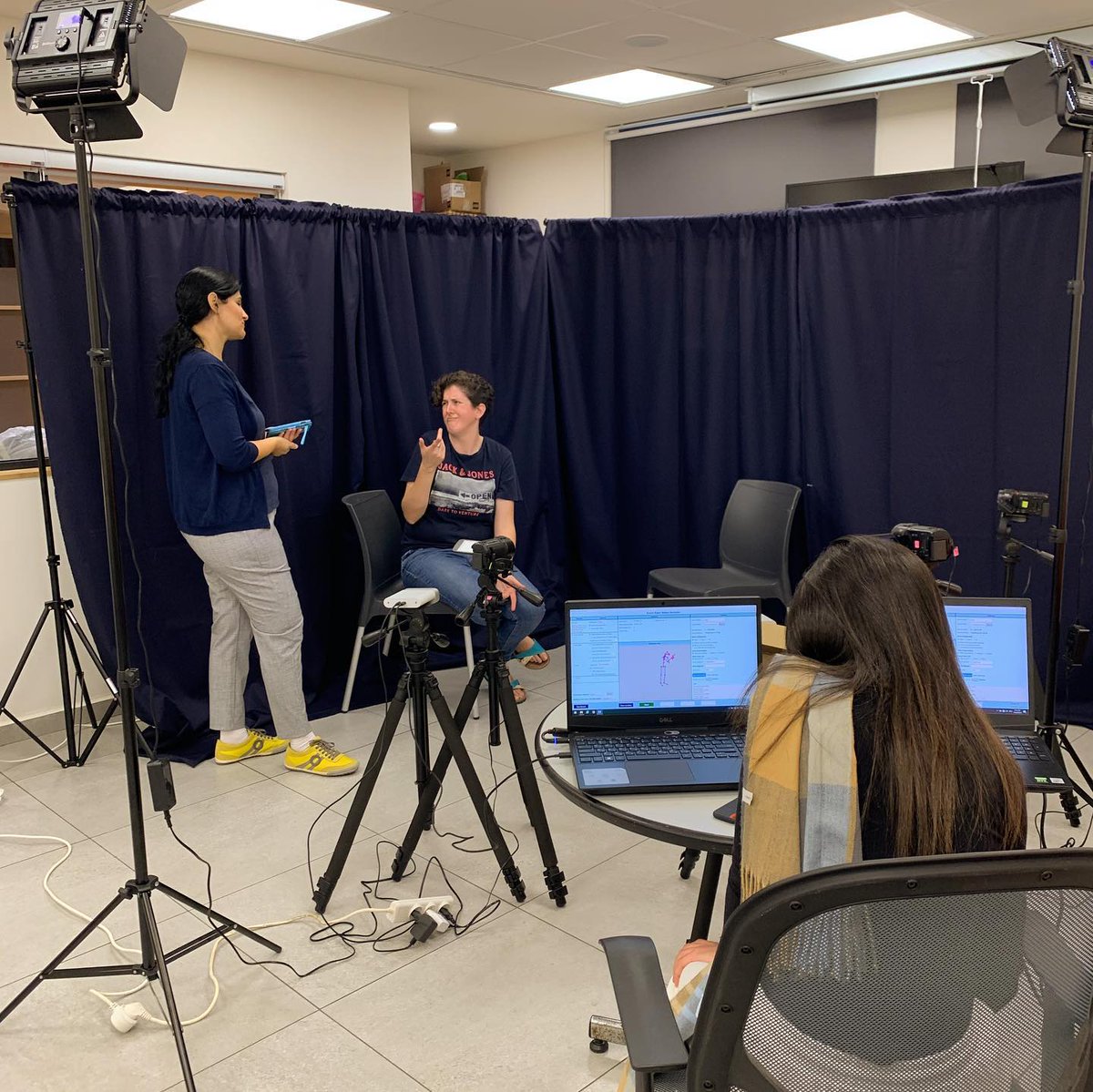 isl_corpus's tweet photo. Data collection filmings for the Corpus Project have officially started! 
An exciting filming day at Beit Burla Deaf Club, Haifa. https://t.co/ikEkWhKT9z