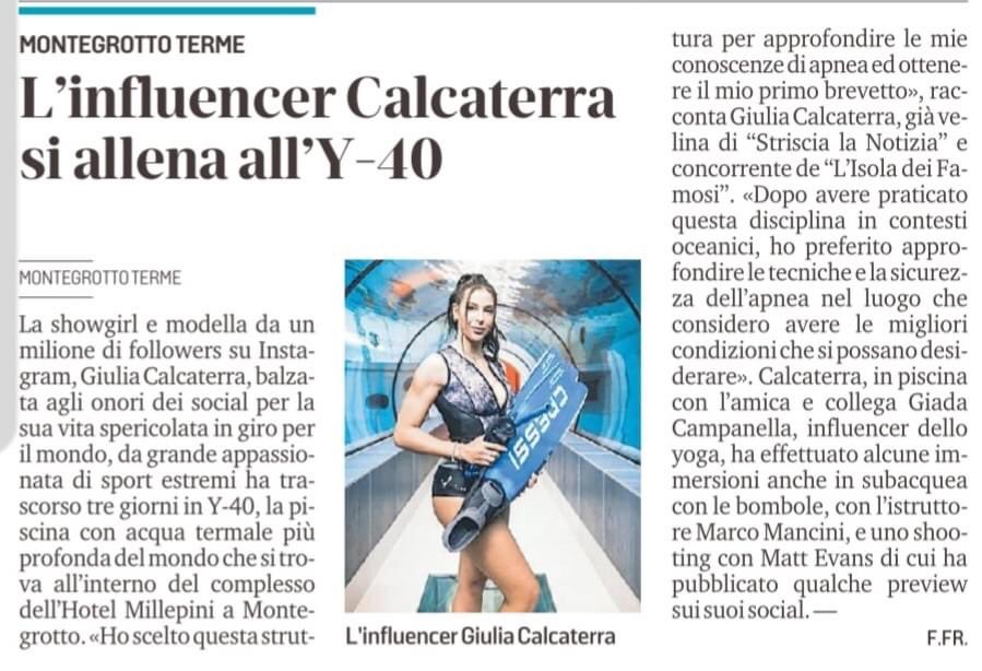 CressiItaly's tweet photo. The influencer Giulia Calcaterra is training at #Y40 #TheDeepJoy!
#freediving #apnée #cressi @GiuliaCalcaterr @y40thedeepjoy https://t.co/ILN64UbrUw