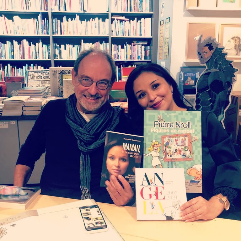 SrFanon's tweet photo. 🖋 Soirée caritative @filigranes365
pour le #fonderasme. Merci @marcfilipson 📚
Cadeau de Noël avant l'heure d'être aux côtés de si grands auteurs
@pierrekroll @barbarabel83 @CoppensBruno ❤
#filigranes #dessin #barbaraabel  #brunocoppens #pierrekroll https://t.co/2xXSHbONhe