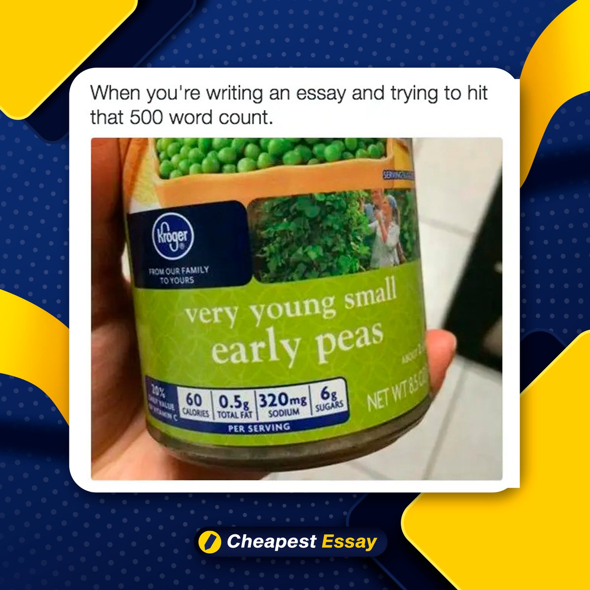 CheapestEssay's tweet photo. This is also how novel writers explain a simple thing in their book. LOL.

No need to do this technique on your essay if you hire a professional writer from Cheapest Essay.

#WritingMeme #EssayMeme #CheapestEssay https://t.co/4PsQmraZHY