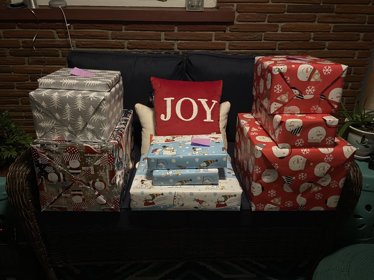 KGreeningFSC's tweet photo. Operation Good Cheer presents ready to be dropped off at Ford Motor Co. this morning. It’s a wrap! @tgreening @Speckalicious https://t.co/ryxSoT6qgk