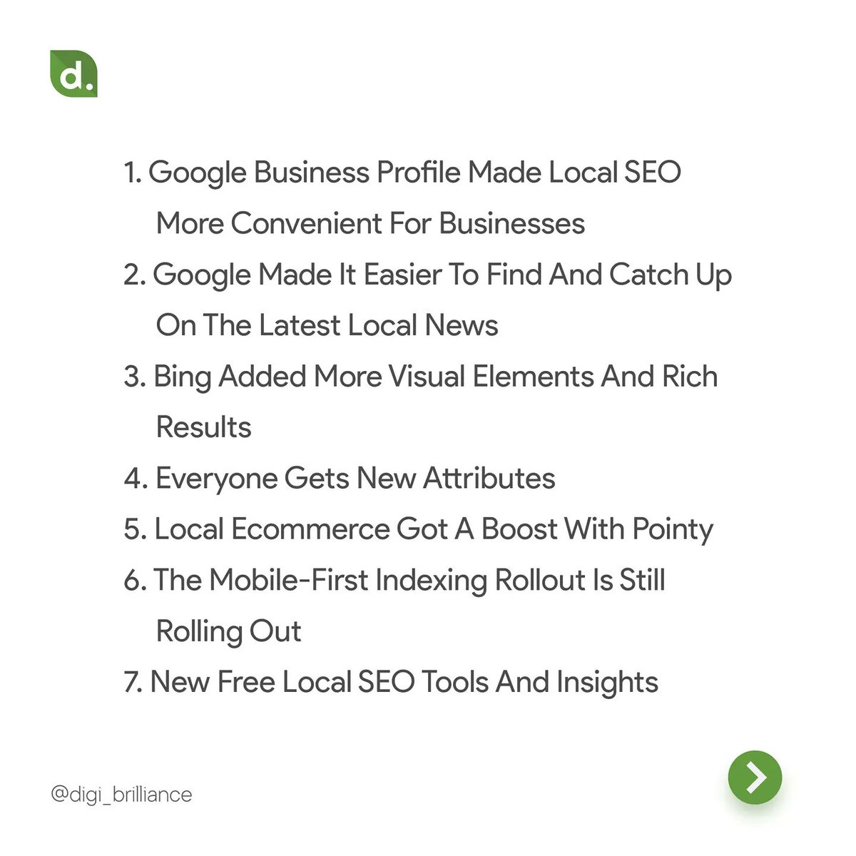 BrillianceDigi's tweet photo. 7 Local SEO updates that will impact your 2022 planning.
.
.
.
#digitalmarketing #marketing #socialmediamarketing #socialmedia #business #marketingdigital #branding #seo #instagram #advertising #onlinemarketing #entrepreneur #digital #contentmarketing #marketingstrategy https://t.co/hI8s4jZuOj