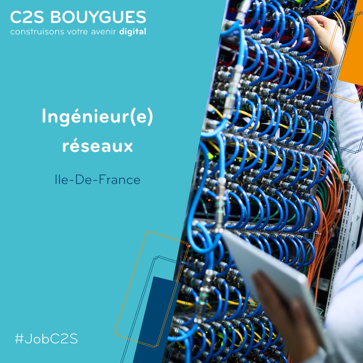 C2S_Bouygues's tweet photo. [#JobC2S 📢 ] SDN, NFV, NSX, ça te parle ? 

L’équipe infrastructure SI &amp; Cloud recherche son nouveau coéquipier ingénieur réseaux (h/f) !

💪Parez pour rejoindre l’aventure ? ➡ https://t.co/4HhOxx1QZT 

#iciçarecrute #ingenieur #bytech #esn #solutionInfrastructure #rejoinsnous https://t.co/Fsm3Hkyq5q