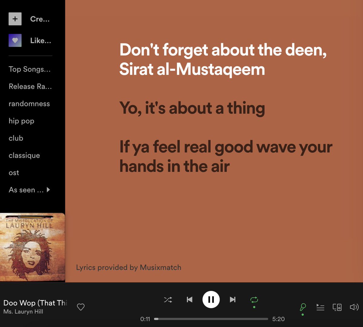 kunzgo's tweet image. Everyone raving about #SpotifyWrapped while the new lyrics feature easily trumps in the surprise / delight category