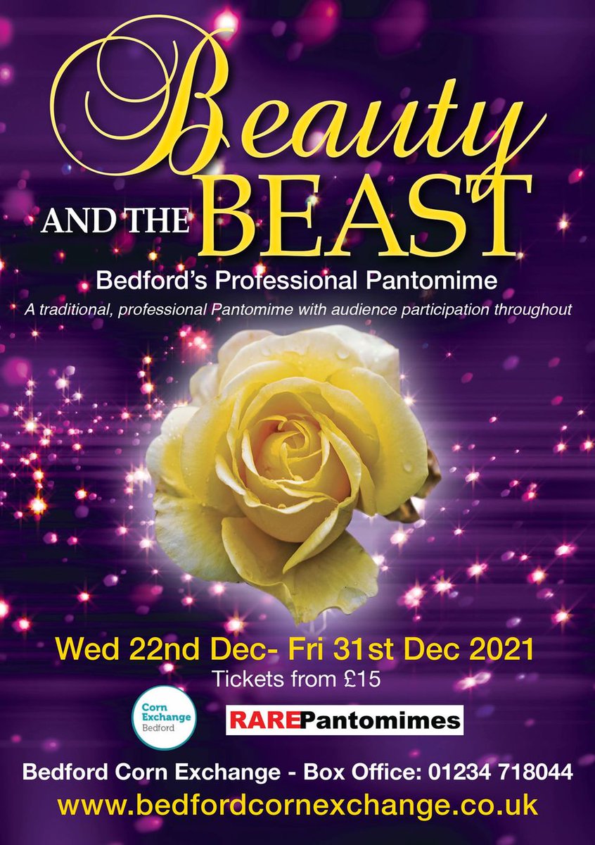 Bedfordcornexch's tweet photo. Get your seats booked for our Christmas Panto...
BEAUTY & THE BEAST - Wednesday 22nd December - Friday 31st December. Click here - https://t.co/QOmRMBfM0T or call the Box Office on 01234 718044 #panto #beautyandthebeast #christmas #pantomime #rareproductions https://t.co/za2D82qR6d