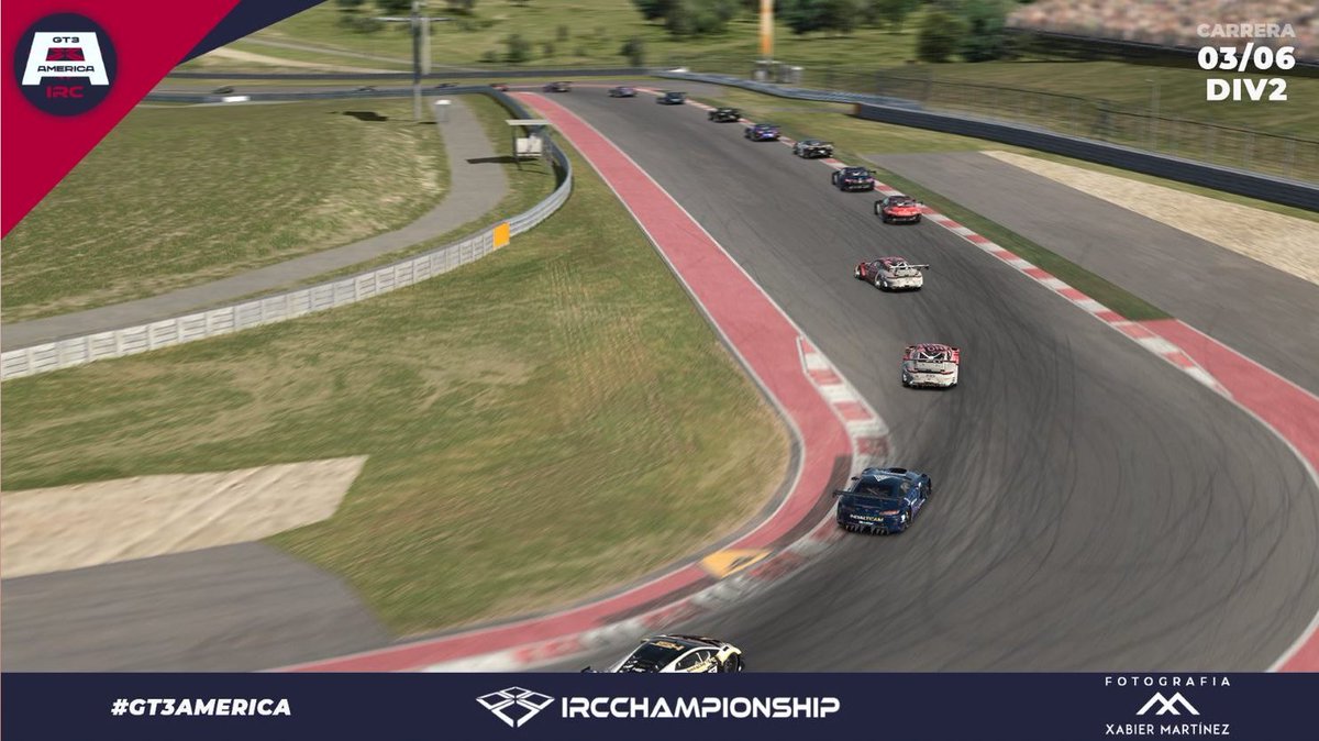 🔵 GT3 América 🔵

Carrera muy dura en COTA para nuestros pilotos.

Estuvimos rozando esa P2/P3 pero faltó mas entreno para definir una buena estrategia.

P6 <a href="/urca95/">Juanma Ruiz</a>
P13 <a href="/Andres_97MT/">Andrés Martínez</a>

Una muy buena retransmisión de los chicos <a href="/IrcController/">IRC Controller</a>

Vamos a por Road América 💪💙