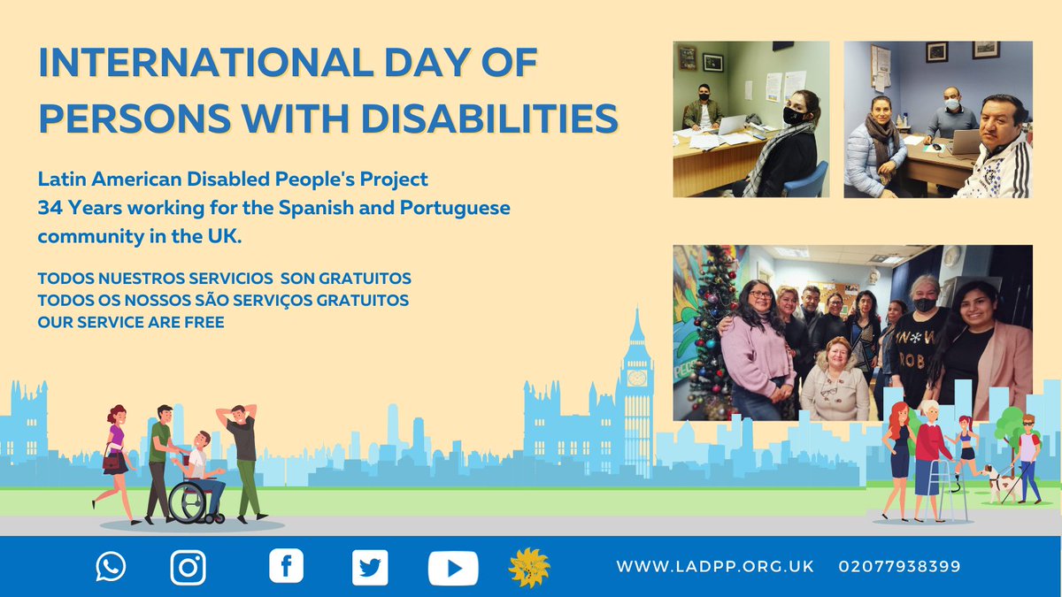 We are very happy to have served the disabled #community  #IDPD2021 
34 years working for the #Spanish and #Portuguese community in #UK.
#London #latinamerican
