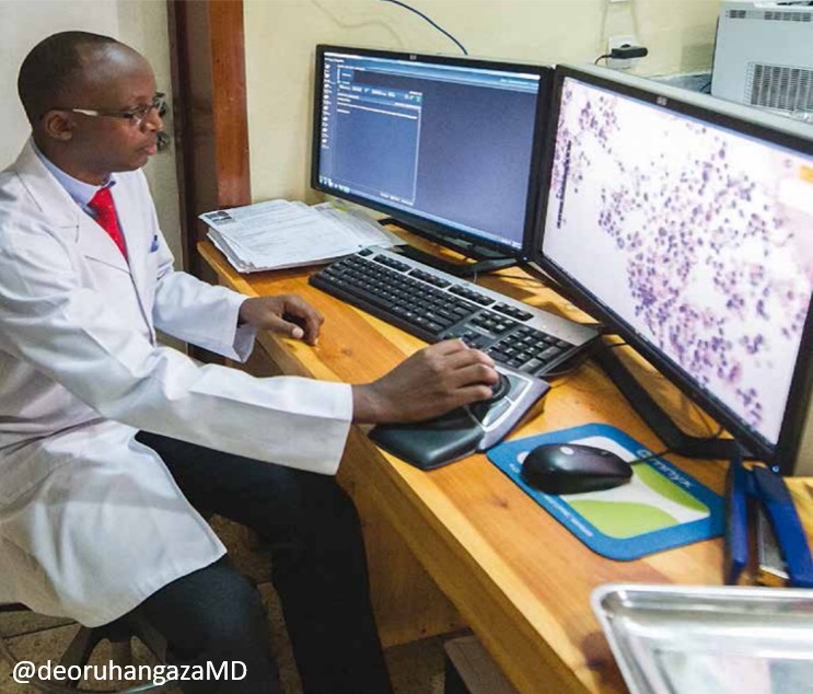 BWHPath's tweet photo. For the Monday #BWHPathCotW during December and January, @BWHPath will feature a special series of consult cases sent to us from Rwanda and Haiti through our collaboration with Partners in Health @PIH, exemplifying our commitment to global pathology. #BWHPIH #globalhealth 1/ https://t.co/j59EH9SH1t