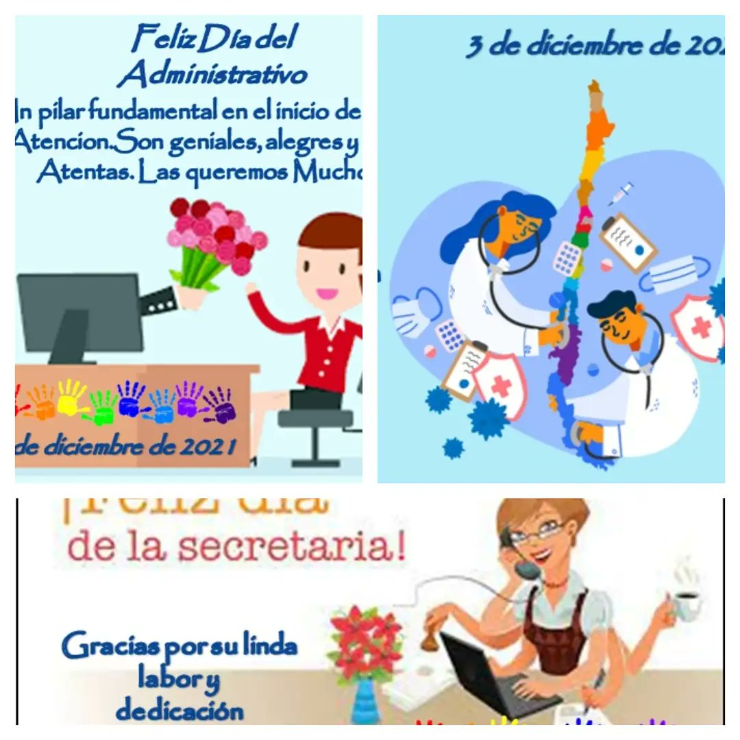 CesfamLF's tweet photo. En este día tan especial queremos saludar a nuestra querida secretaria Sra.Paty 😀, a todas y todos nuestros funcionarios administrativos y a nuestro personal médico ya que están en su día 😍.Muchas gracias por la entrega, dedicación, garra y energías que ponen día a día. https://t.co/w51qDuubnI