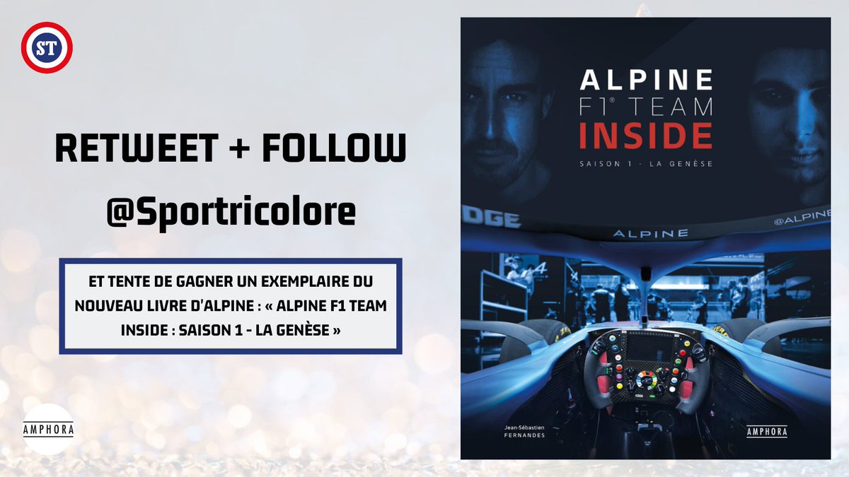 sportricolore's tweet photo. 🇫🇷 JEU CONCOURS 🚨

On vous fait gagner un exemplaire du nouveau livre d'@AlpineF1Team : « Alpine F1 Team Inside : Saison 1 - La genèse » 🎁

✅ RT + FOLLOW @sportricolore pour participer au concours ‼️

🍀 TAS le 10/12 https://t.co/7hYagIk96k