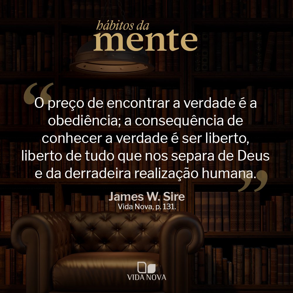 edicoesvidanova's tweet photo. Trecho da obra Lançamento Hábitos da mente: a vida intelectual como um chamado cristão, de JAMES W. SIRE
Saiba mais em https://t.co/G5JVJniSjz ou pelo link https://t.co/BL2qy35Pfi
#VidaIntelectual #EducacaoCrista #Filosofia #EdicoesVidaNova #EditoraVidaNova https://t.co/4t57t9RtEl