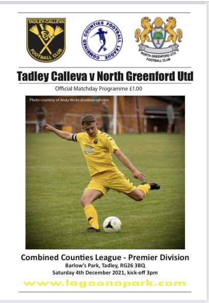 TadleyCallevaFC's tweet photo. Programme ready for tomorrow’s visit of @NGUfootballclub to Barlow’s Park in the @ComCoFL kick-off 3pm #TCFC @LagoonaParkAC @EvoqueRoofing @fiberkshire @NWN_Sport @NonLgeProgs https://t.co/RlYpUH3VR4