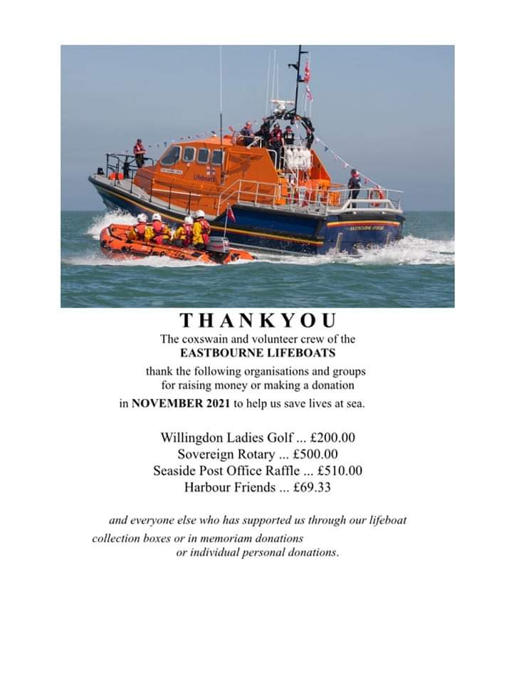 Eastbourne Lifeboats (@RNLIEastbourne) on Twitter photo 2021-12-03 18:20:31