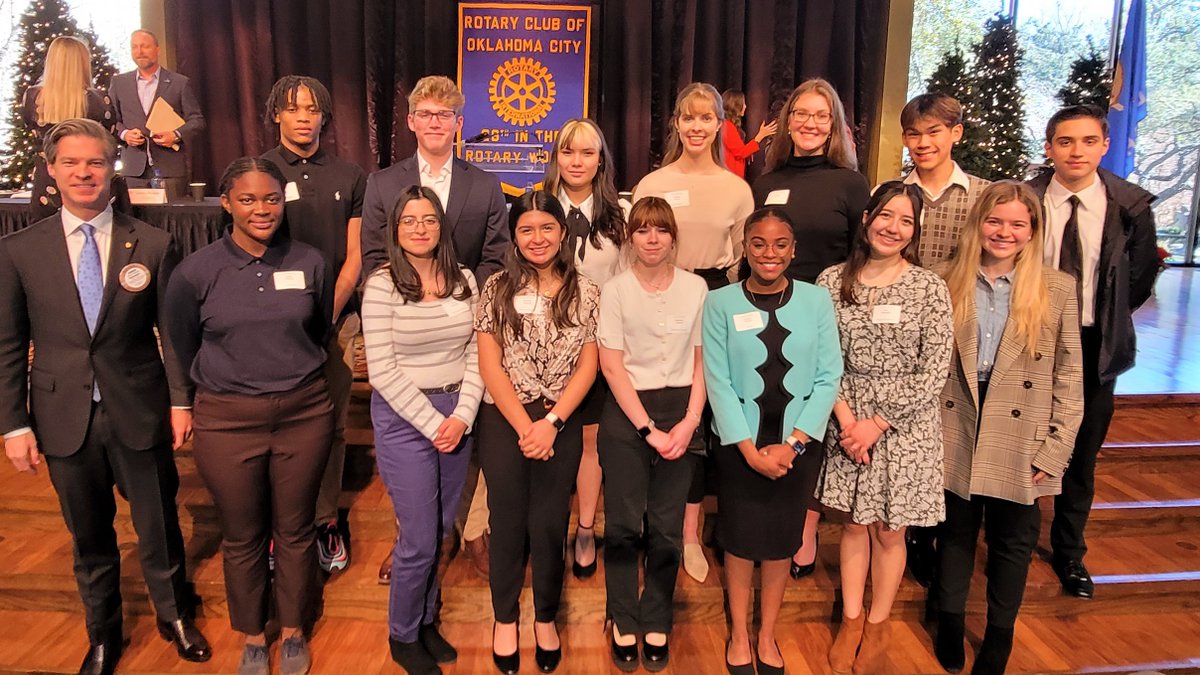 okcrotary's tweet photo. We welcomed our new class of Junior Rotarians to our meeting last week. What a remarkable group of young leaders! #OKCRotary #ServiceAboveSelf #Rotary #juniorrotarians https://t.co/4lDzs3Ibtx