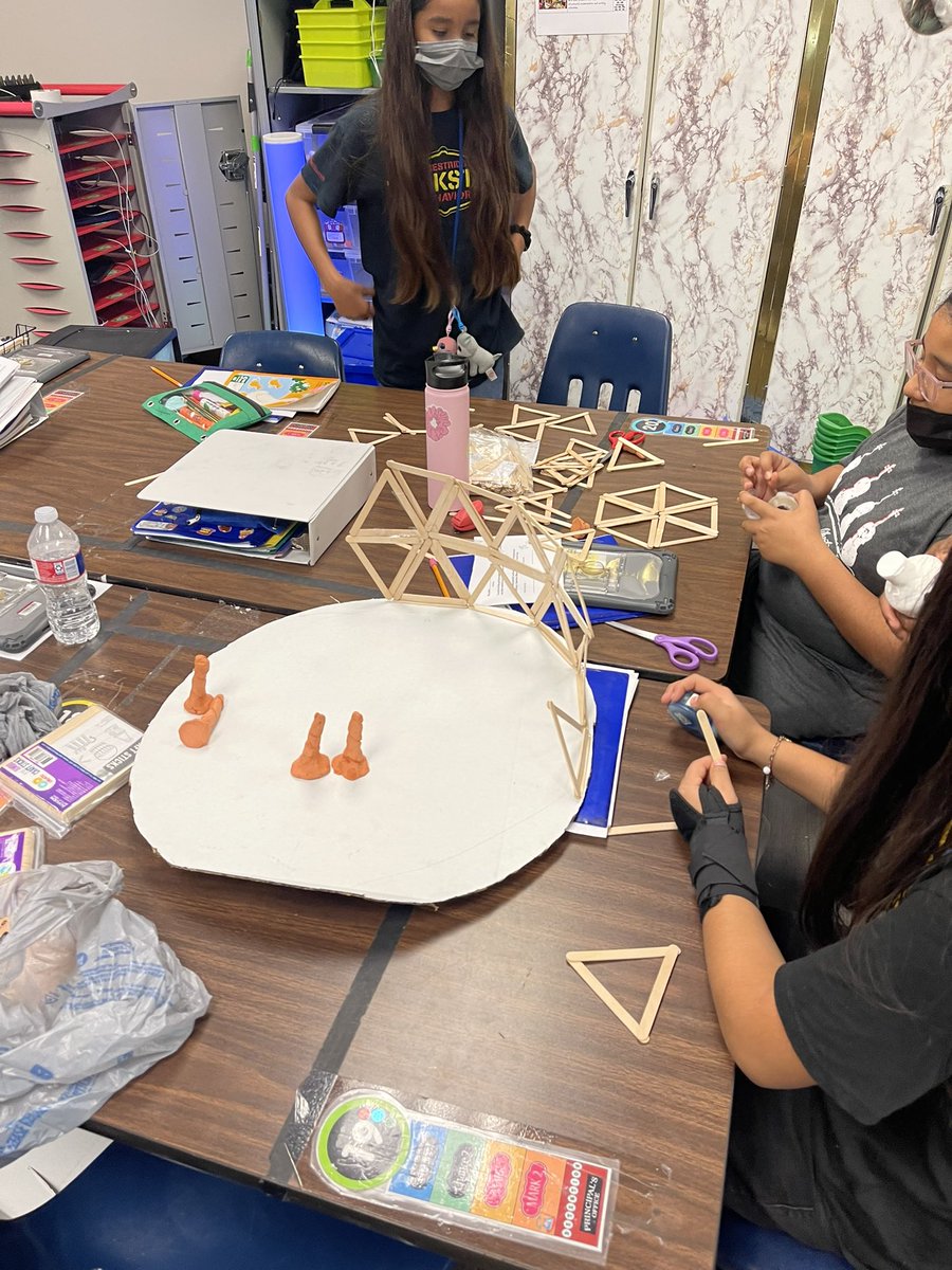 vicmckscience's tweet photo. PBL STEM projects at FRE! Students have been challenged to make a Geodesic Dome Aviary! They will also incorporate the birds Habitat needs, and find a way to hook up at least one alternative source of energy. @FREfacts @LupusAlive @kyndra_johnson @stemboss @dacia92 https://t.co/MZOPUWCbcc