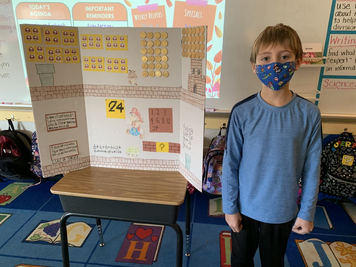 EasleyYrElem's tweet photo. 3rd Graders completed their Multiplication Museum projects before Thanksgiving and shared them with the school! They did such an amazing job showing what they’ve learned about multiplication!! #BeEasley #WeAreDPS https://t.co/sEUoRfyaLs