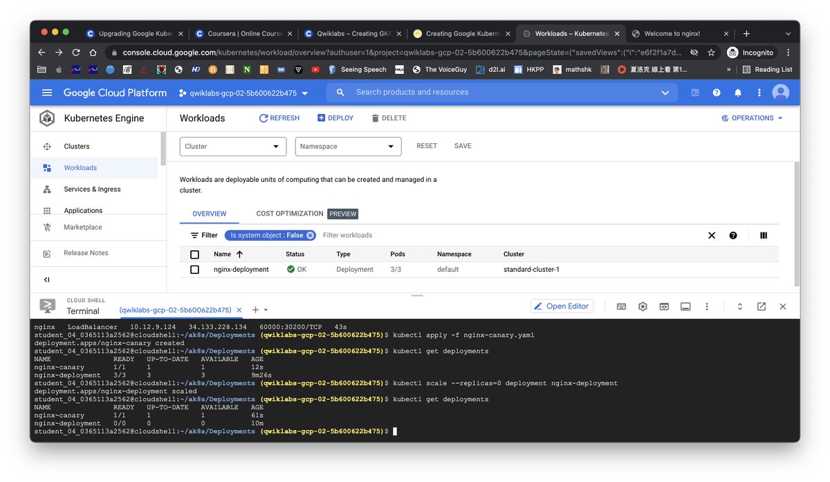 CFAcodes's tweet photo. Day 50 of #66DaysofData with 
@KenJee_DS

#Kubernetes #GoogleCloudLearn    
I have done the Deployment training of Kubernetes on GCP today. It is interesting to see how to scale up and down the number of Pods in the deployment. https://t.co/V8ijv5hRb4
