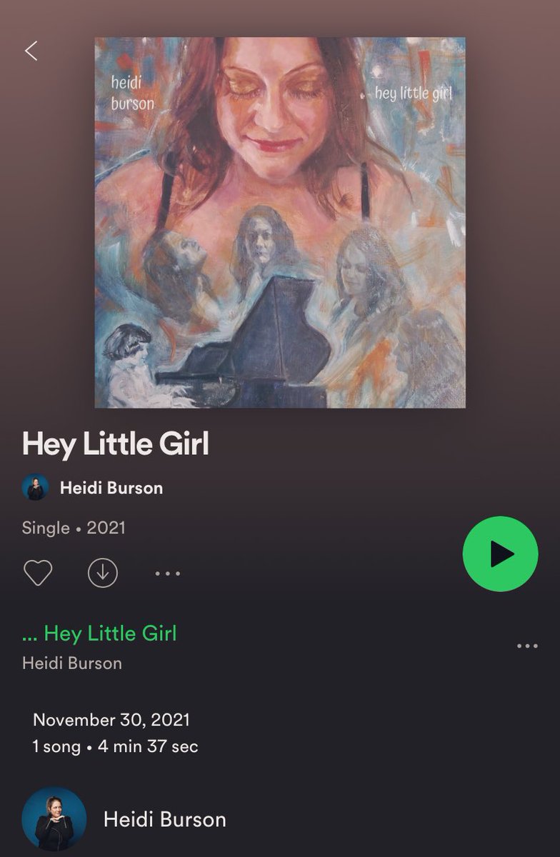 HeidiBurson's tweet photo. “Hey Little Girl” officially streaming everywhere but I prefer you go to bandcamp or my website to get it for a little $1 bill!  #supportartists 🔹link up in my bio🔹 https://t.co/pHMzXcgNqu