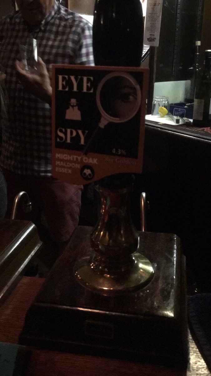 Just come on tonight <a href="/MightyOakBrew/">Mighty Oak Brewing</a> Eye-spy. Brand new brew from that cracking Maldon Brewer. 4.3% ABV and only £2.70. If you like a golden beer,dry and with a hint of grapefruit, you’ll love it. Pop in and give it a try.
