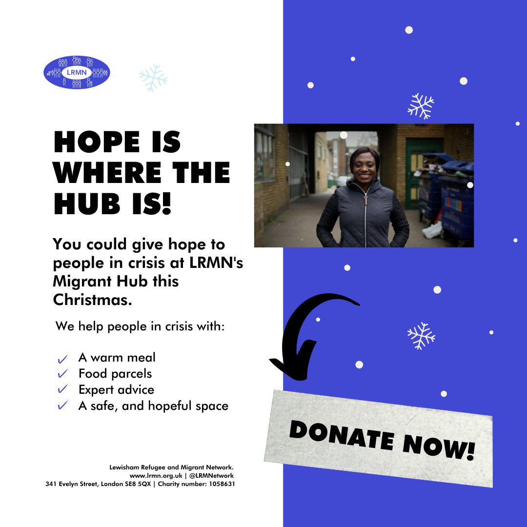 🌟HOPE IS WHERE THE HUB IS🌟
We are raising money for families visiting our Migrant Hub at Woolwich Common Community Centre
 
Everything we raise will go to straight to helping people meet their basic needs and get expert advice 

#HopeIsWhereTheHubIs
ow.ly/6nWo50H35TP
