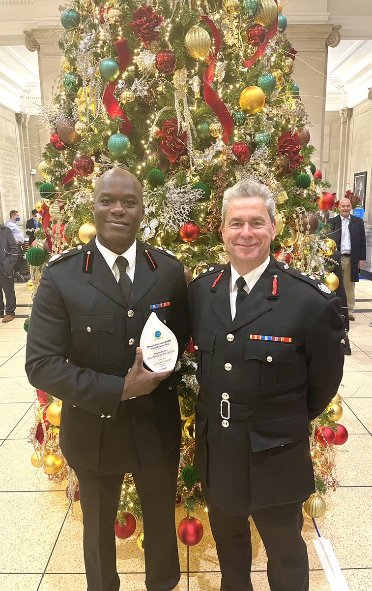 Humbled and honoured to win ‘Most Influential BAME Individual in Fire’ <a href="/FIRE_Editor/">FIRE magazine</a> Excellence in Fire &amp; Emergency Services awards this afternoon. Recognition of all the excellent work undertaken by team <a href="/WestMidsFire/">West Midlands Fire Service</a>. Great event and well done to all winners and nominees.