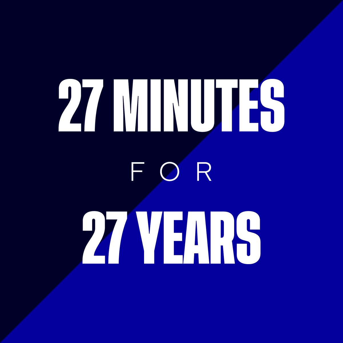 27 years without a trophy is unacceptable.

Show your feet on 27 minutes during the game against Arsenal on Monday evening and leave your seat. 

Let’s show that the incompetence from the top at Everton Football Club cannot continue. 

#27minutesfor27years
