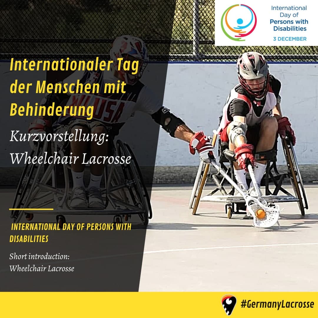 International Day of Persons with #Disabilities

As an example, we would like to introduce Wheelchair Lacrosse as an inclusive version of our sport!
dlaxv.de/internationale…

@worldlaxsport <a href="/EuropeLacrosse/">European Lacrosse</a> <a href="/WheelchairLAX/">Wheelchair Lacrosse USA</a> <a href="/Rollstuhlsport/">DRS Rollstuhlsport</a> <a href="/teamdpara/">Team Deutschland Paralympics</a> 

#Lax #Disability #pwd #Lacrosse