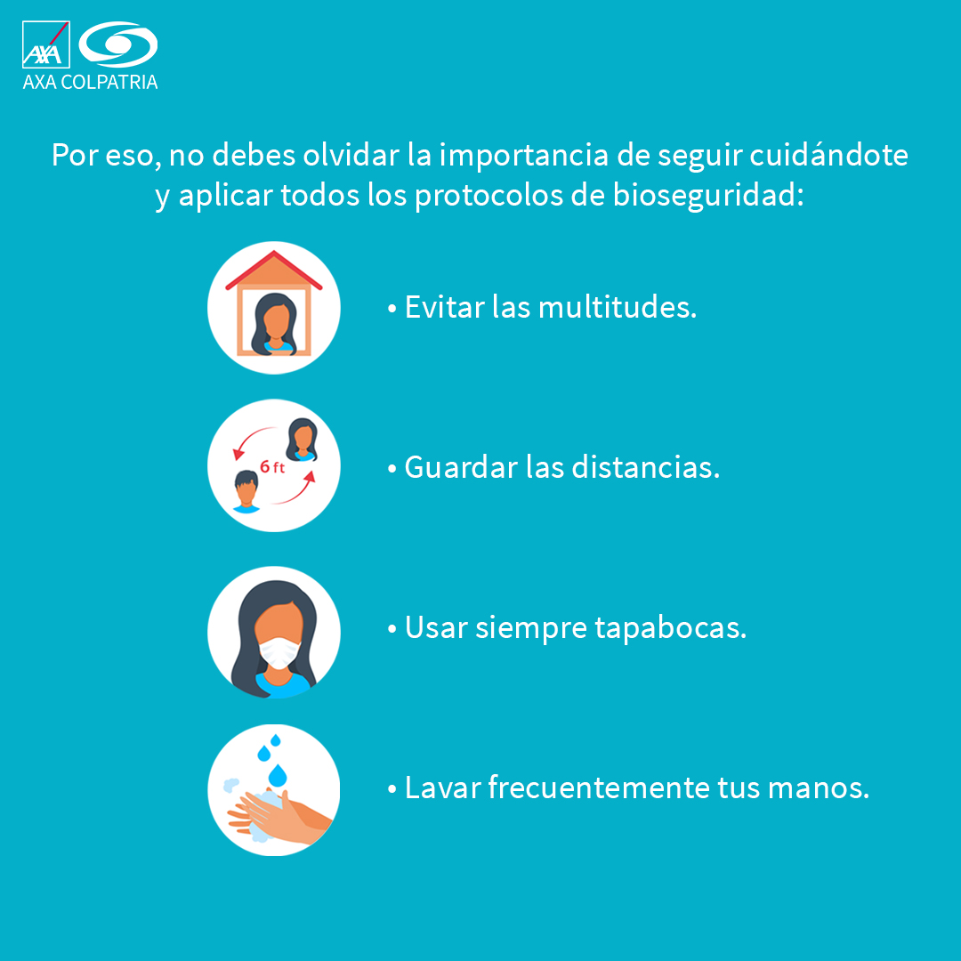 AXACOLPATRIA's tweet image. ✋ Existe el riesgo de contagio por COVID-19 entre la primera y segunda dosis de la vacuna, por eso es muy importante que te cuides y tengas presentes todos los cuidados de bioseguridad. Conócelos a continuación ↓ #NoBajemosLaGuardia