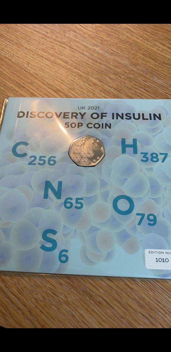 Our lovely consultants &amp; service manager bought, each person in <a href="/SHFT_diabetes/">West Hampshire Community Diabetes Team</a> team, a discovery of insulin coin, to celebrate the centenary of insulin and thank us all for what we do ❤
The most wonderful thank you gift!
#diabetes #100yearsofinsulin  #DiabetesAwarenessMonth