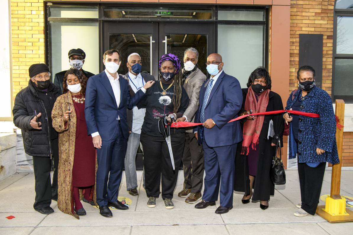JohnsHopkins's tweet photo. Thank you to everyone who joined us earlier this week for the official opening of the East Baltimore Historical Library, a community space attached to @hhps_eagles that preserves and celebrates the history of East Baltimore. https://t.co/RppIs61TQq