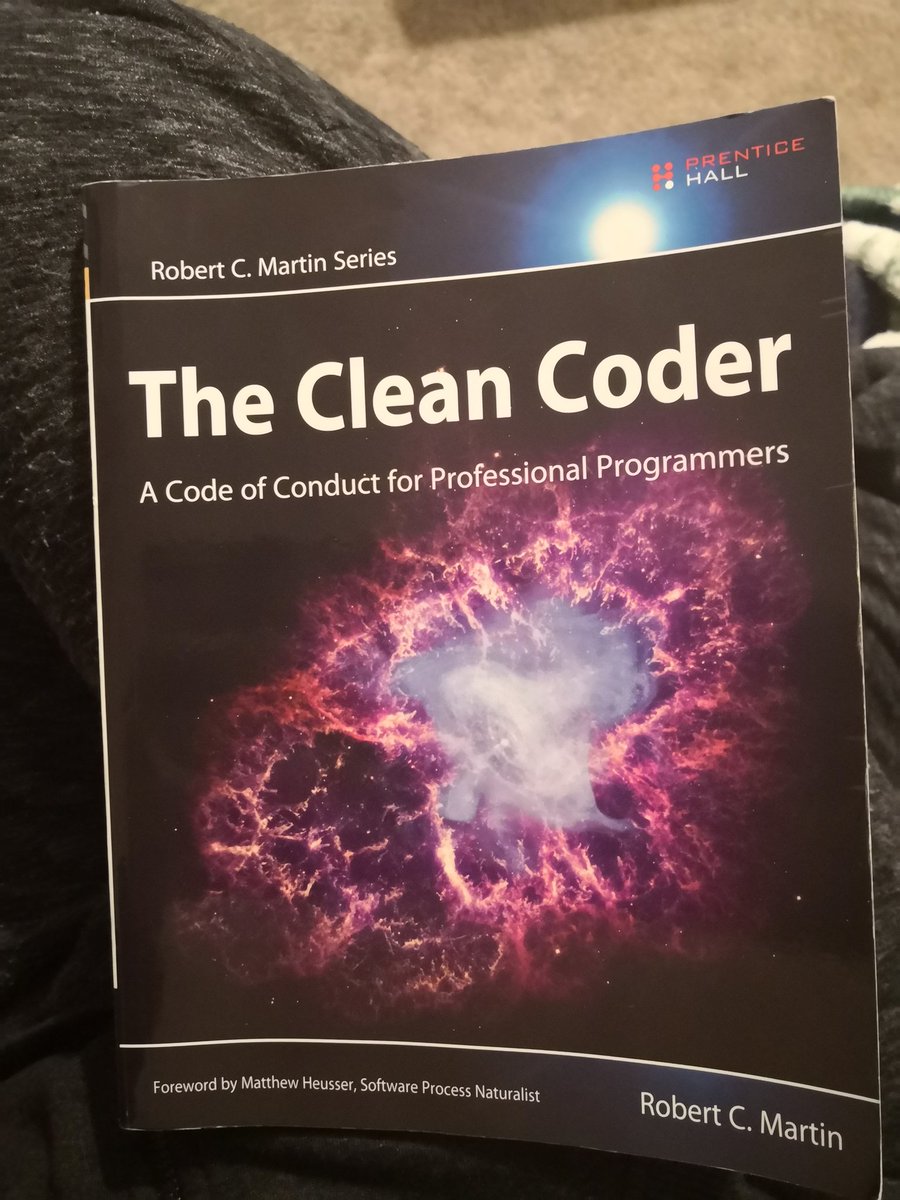 Just finished the Clean Coder book by Uncle Bob. Took a lot of good points and insights away. Wouldn't agree with it all but was very good to read.