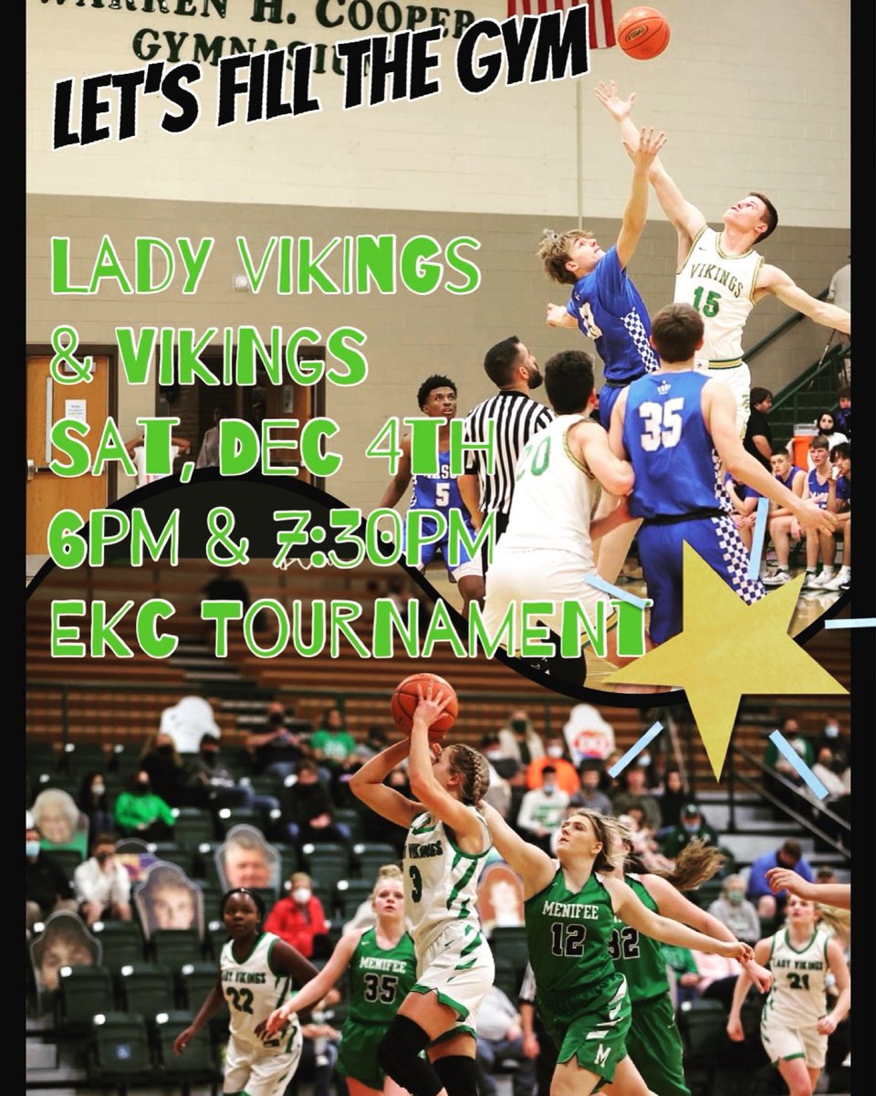 We need all the rowdy Rowan County fans out on Saturday night for the basketball doubleheader. Go Vikings! <a href="/CoachStokes53/">MattStokes</a> <a href="/1016sports/">1016sports</a> <a href="/SportstalkR/">SportsTalk 16th Region</a> @zklemmeADI <a href="/JustRaySchaefer/">Ray Schaefer</a>