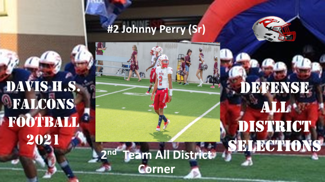 Congratulations to Johnny Perry for earning 14-6A All District Corner Second Team.   #Flyboz