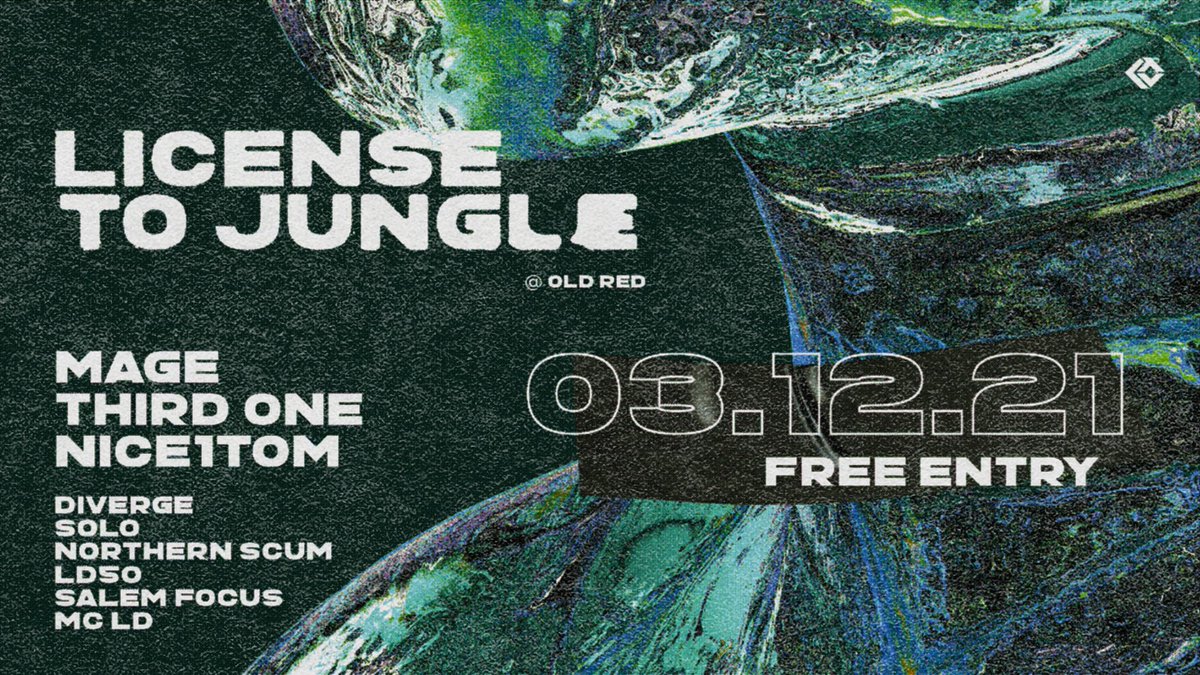 Licensetojungle's tweet image. Tonight's line up introduces 3 superb emerging breakbeat/jungle DJs to the night - MAGE / THIRD ONE / NICE1TOM - residents @tomdiverge @LD50 @Redpine_Solo Northern Scum MC's Salem Focus &amp;amp; LD - FREE Entry at @OldRedBus #junglemusic #breakbeat #Leeds