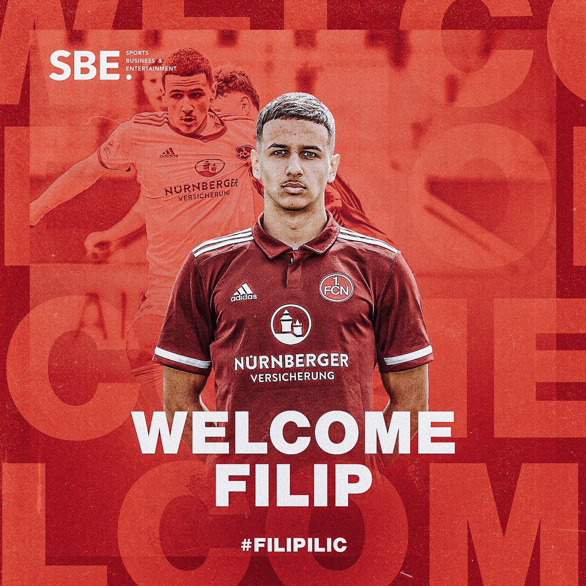 sbemanagement's tweet photo. #WelcomeFilip 🙌🏻 Wir begrüßen Filip #Ilic  🙋🏻‍♂️ (@1_fc_nuernberg 🔴⚫️) 🇩🇪🇧🇦 im #TeamSBE 🙏🏻. 
#sbemanagement #strongertogether #filipilic #ilic #herzlich #willkommen #welcome #1fcnürnberg #fcn #nürnberg #newgeneration #talent #agency #agencylife #switzerland #germany #bosnia https://t.co/G0wixrES4i