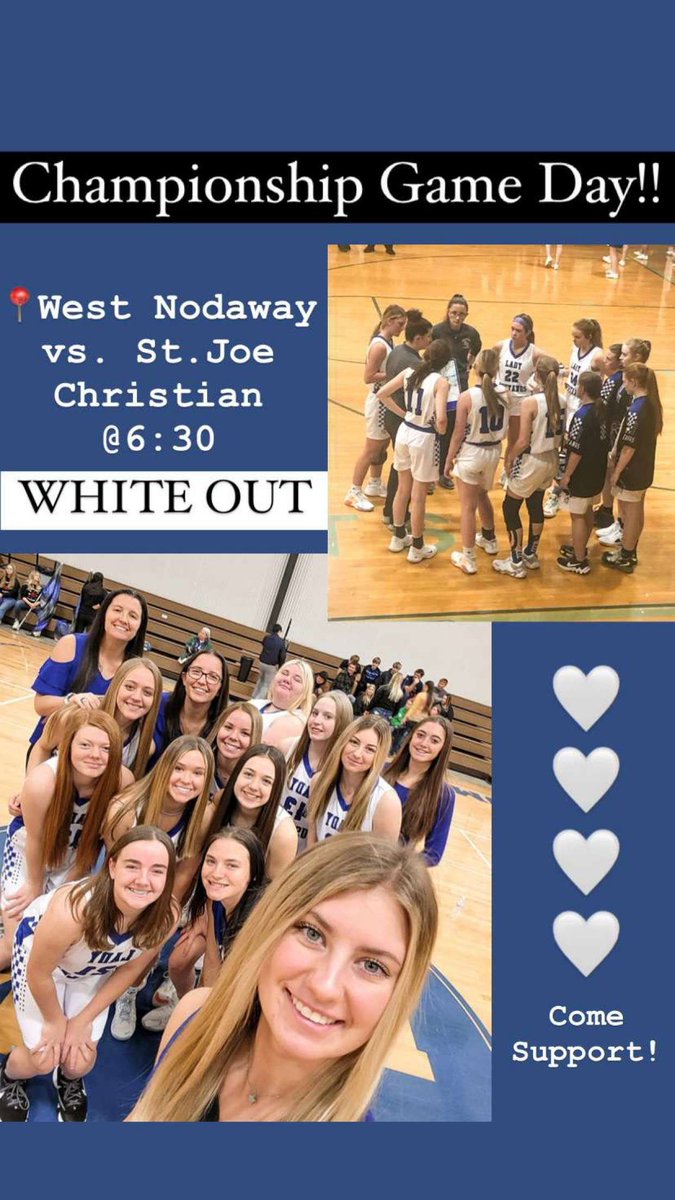 NNLadyMustangs's tweet photo. Championship game day!! Come support our girls and be loud! We promise you'll have a good time 

#Benergy #GetBackUp #Family 💙🤍 https://t.co/IgmB9n1ONN