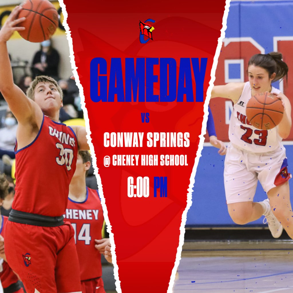 CheneyCardinals's tweet photo. It's Gameday! Basketball home opener tonight vs Conway Springs. #GoCheney https://t.co/oRuvfxceTF