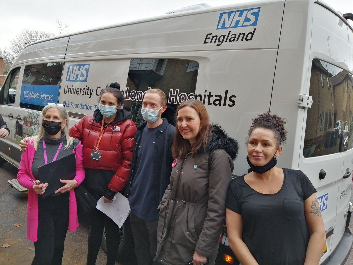 HepatitisCTrust's tweet photo. Thank you to @vickyfoxcroft for meeting our local peer team, @uclh Find &amp; Treat and our partners from @StMungos at the Lewisham Assessment and Recovery Centre hostel today. Great to speak about the work our peers do and what needs to be done to prevent new hepatitis C infections https://t.co/YWplOZLjKq