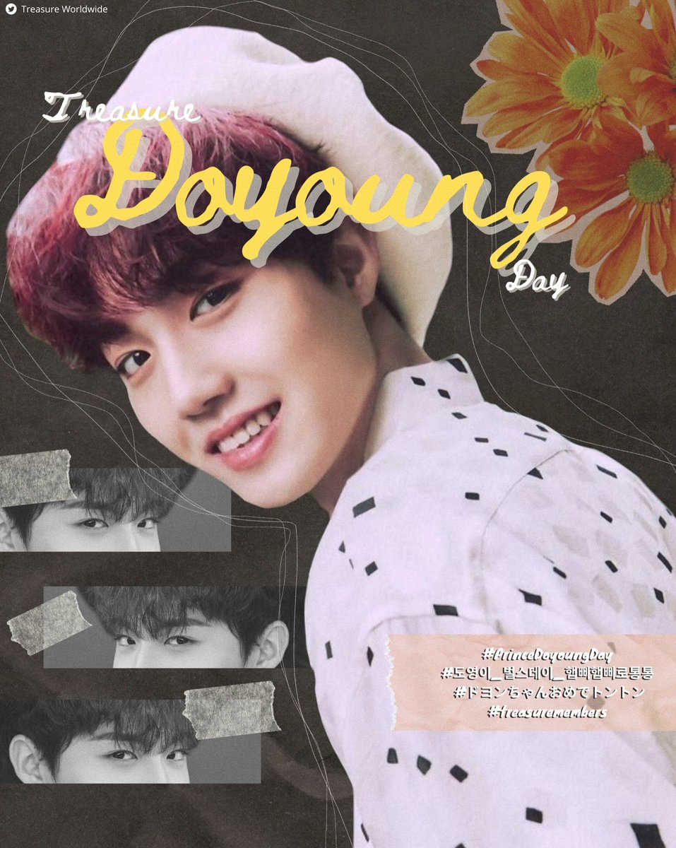 🎉 HAPPY DOYOUNG DAY

Our Doyoungie who always gives us love, we wish you the best &amp; the happiest birthday! Let's shower Doyoung w/ msgs of love w/ the tags! 

TREASURE DOYOUNG DAY
#PrinceDoyoungDay
#도영이_벌스데이_햅삐햅삐로통통 
 #ドヨンちゃんおめでトントン
<a href="/treasuremembers/">TREASURE</a>